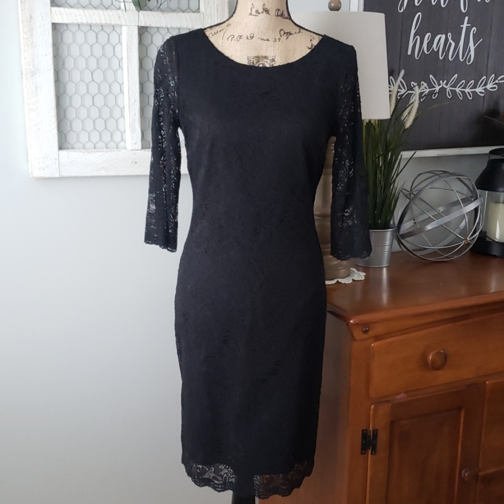 Banana Republic black lace dress size 6